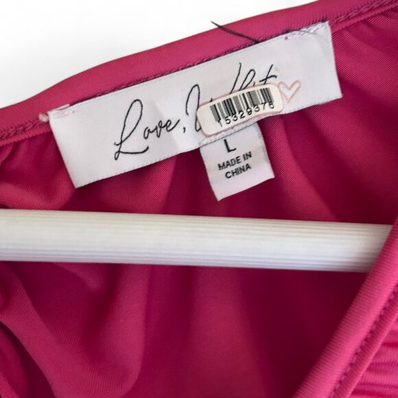 Pink Ruched Pull-on Sheath Sleeveless Dress by Whitney Port | |Size Large - Picture 7 of 9